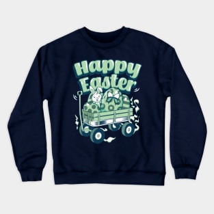 Easter Shirt Bunny Egg Hunt Wagon Crewneck Sweatshirt